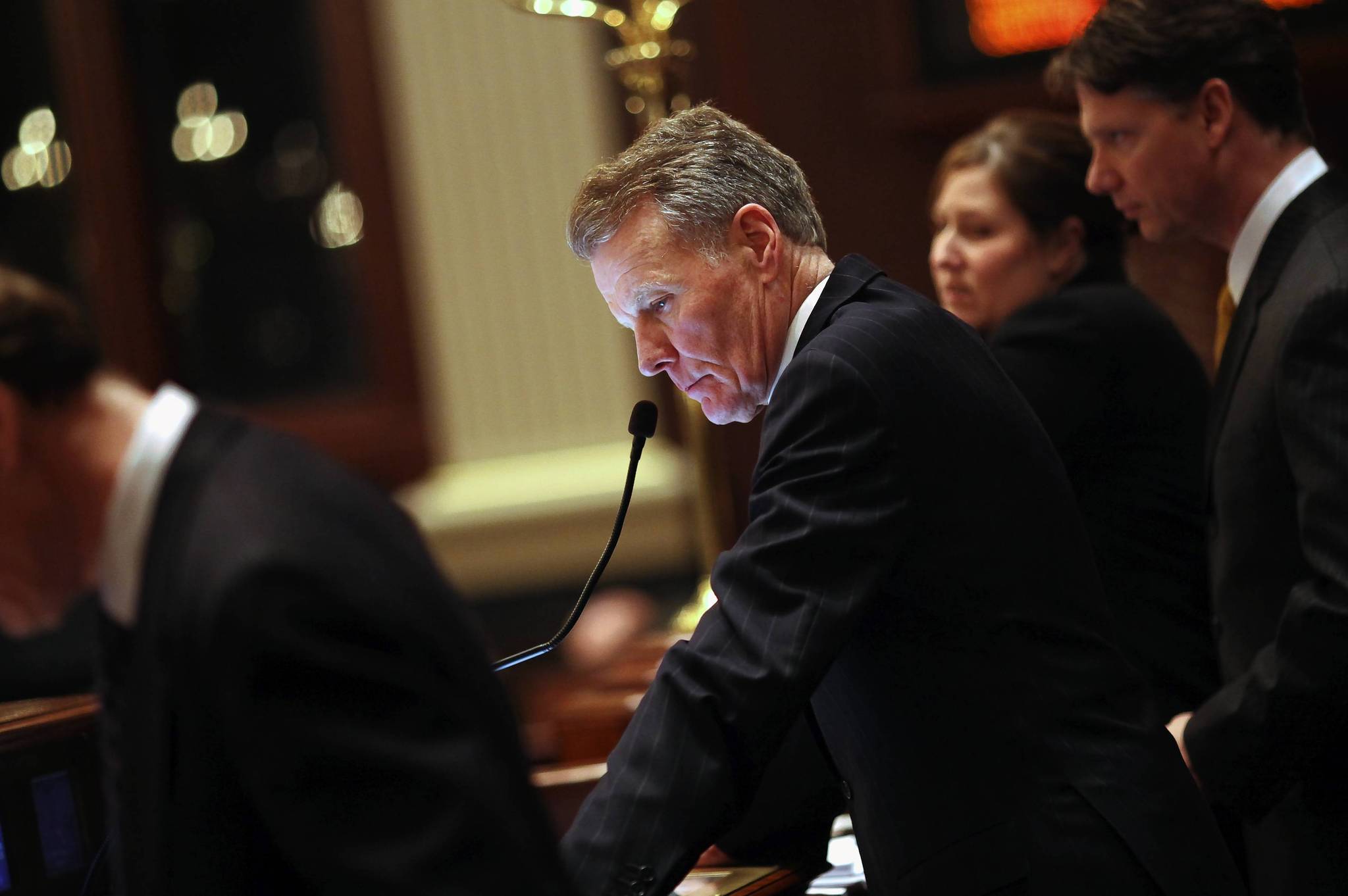 Speaker Michael Madigan oversees House proceedings Jan. 6, 2011, at...