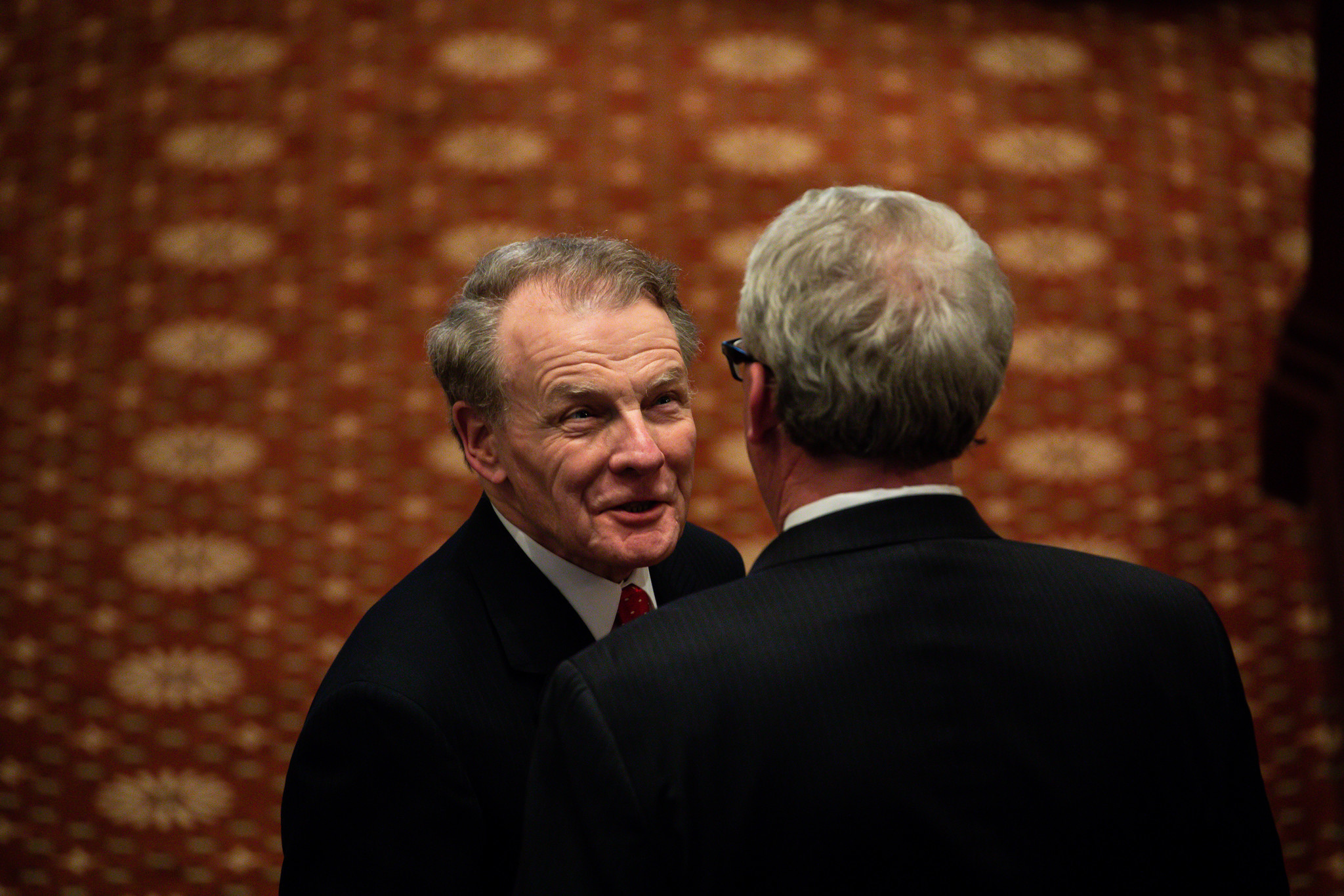 House Speaker Michael Madigan talks with House Republican Leader Jim...