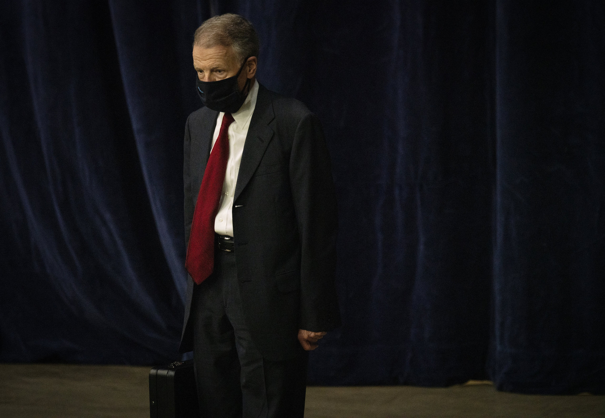 House Speaker Michael Madigan appears on the floor as the...