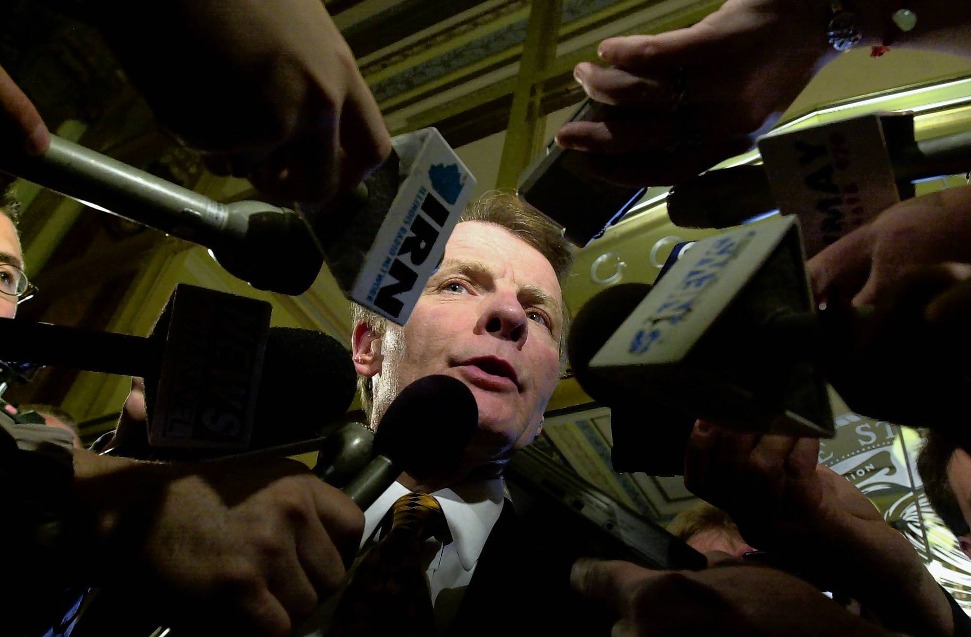 House Speaker Michael Madigan talks about the budget after meeting...