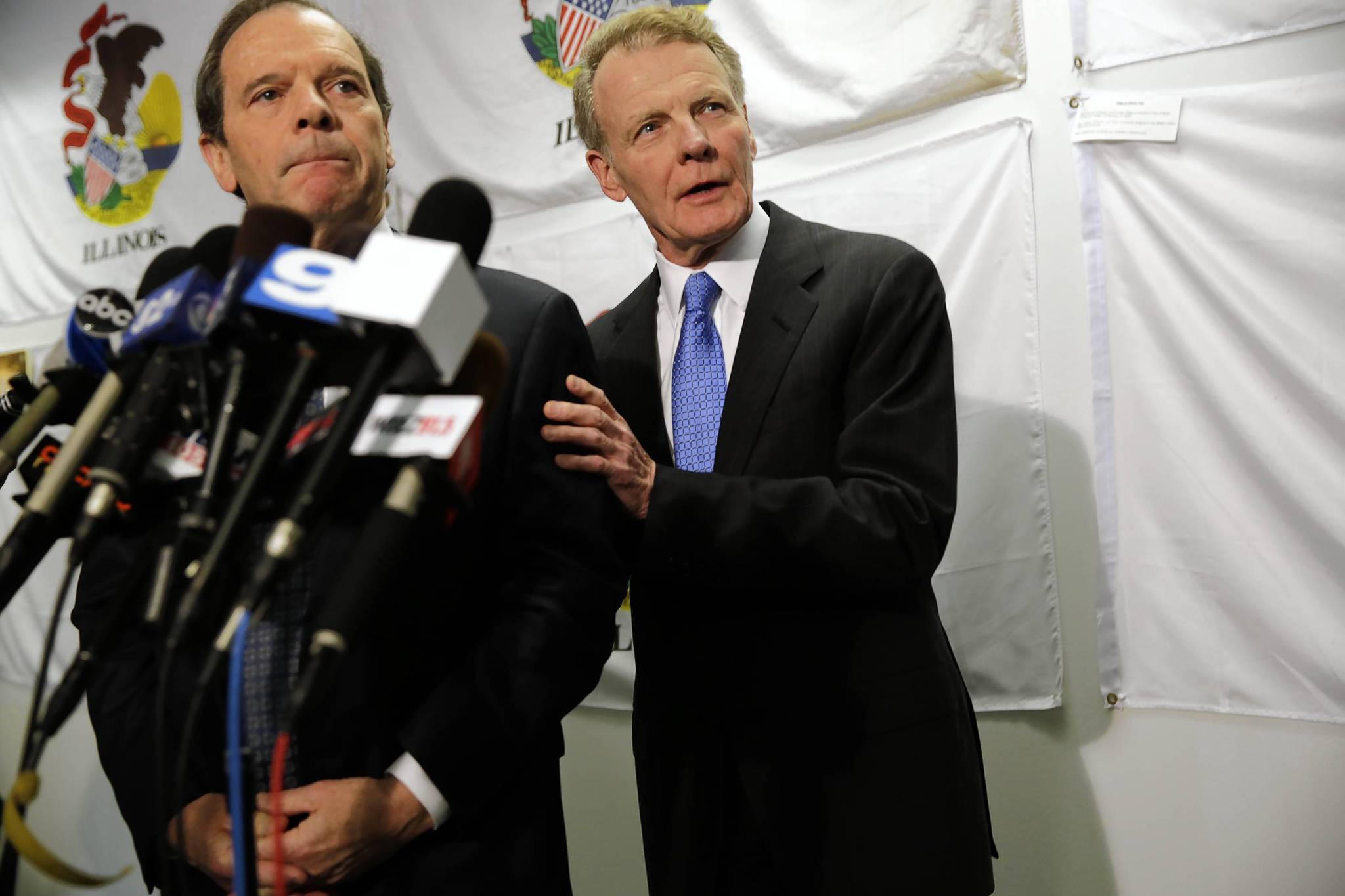 Senate President John Cullerton, left, and House Speaker Michael Madigan...