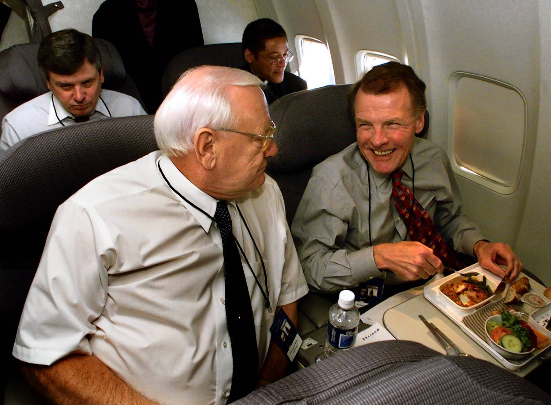 Gov. George Ryan, left, leading a delegation of business, cultural...